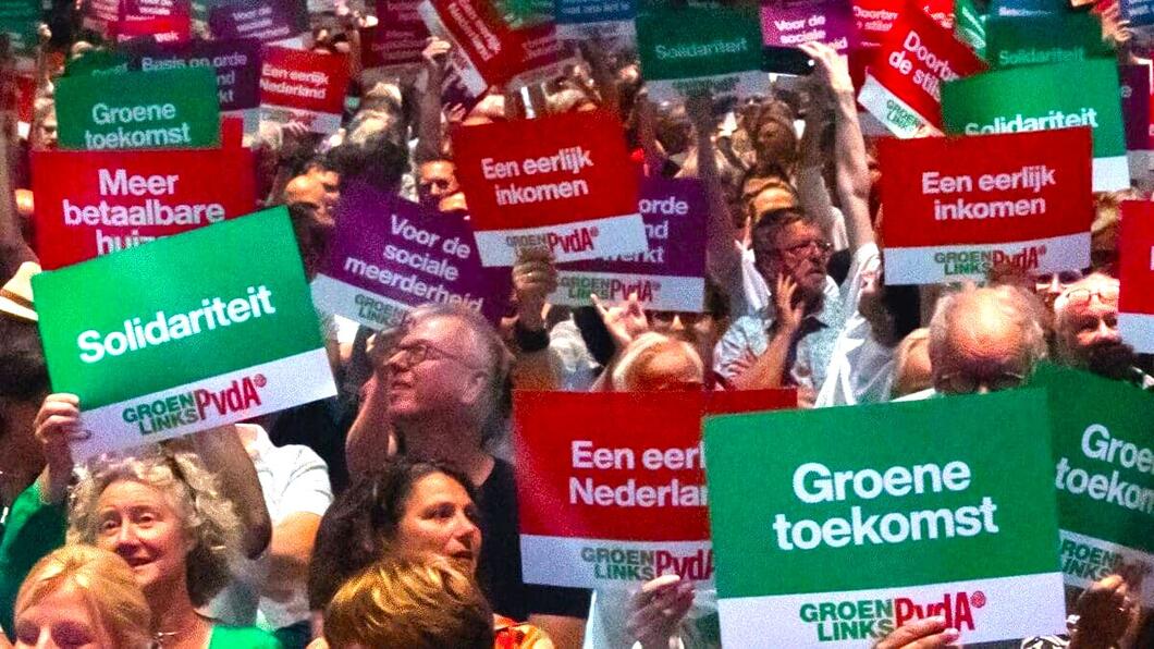 Beeld van congres GroenLinks-PvddA