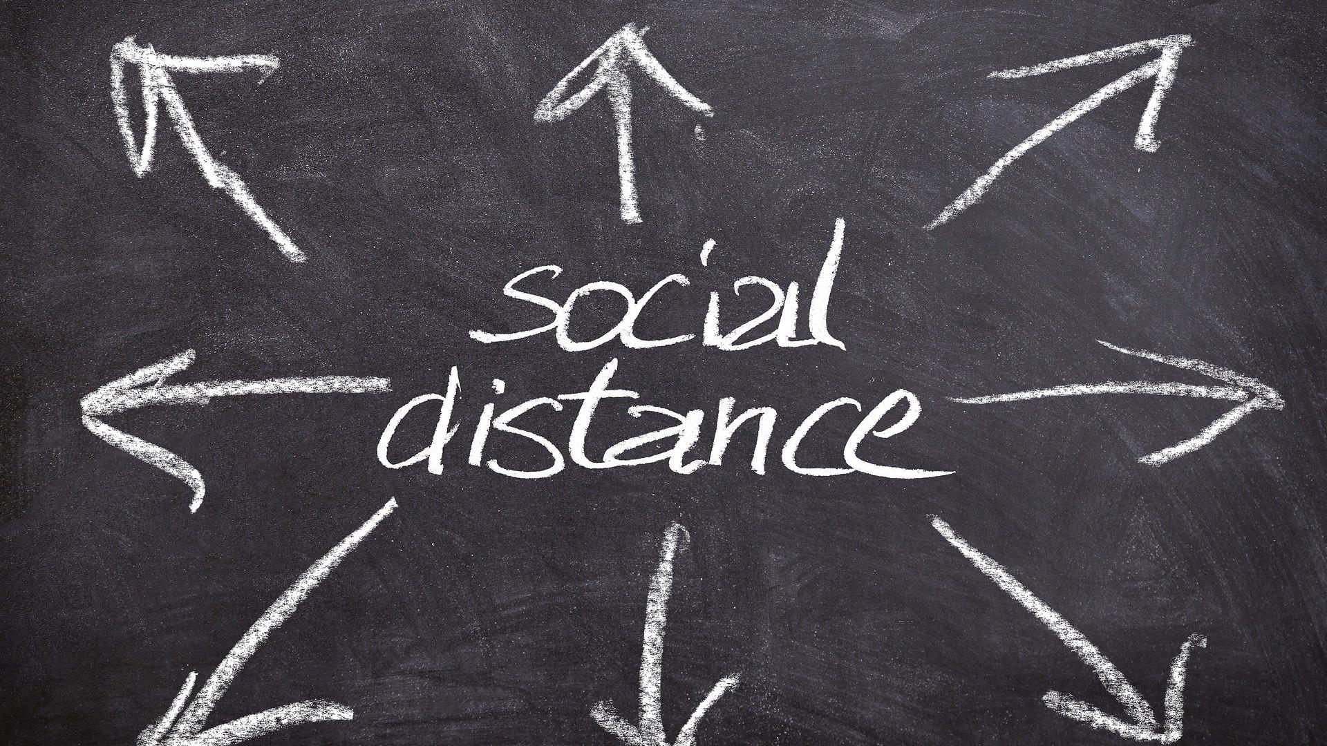 Illustratie van social distance