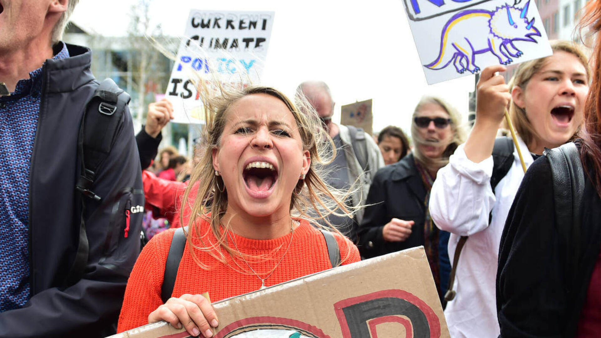 Demonstranten Klimaatmars