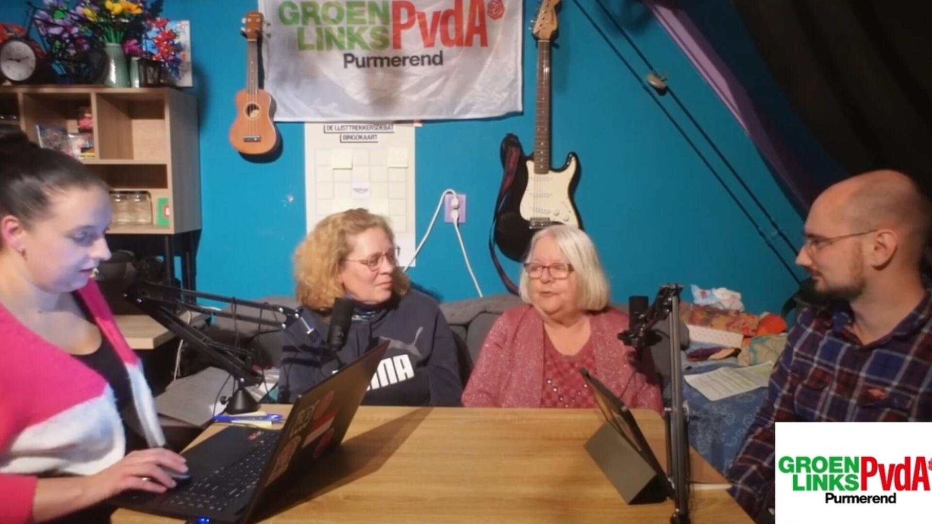 Beeldopname van de podcast, met Kathleen Visser en Carla Brocken